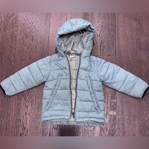 Zara Light Blue Puffer Jacket